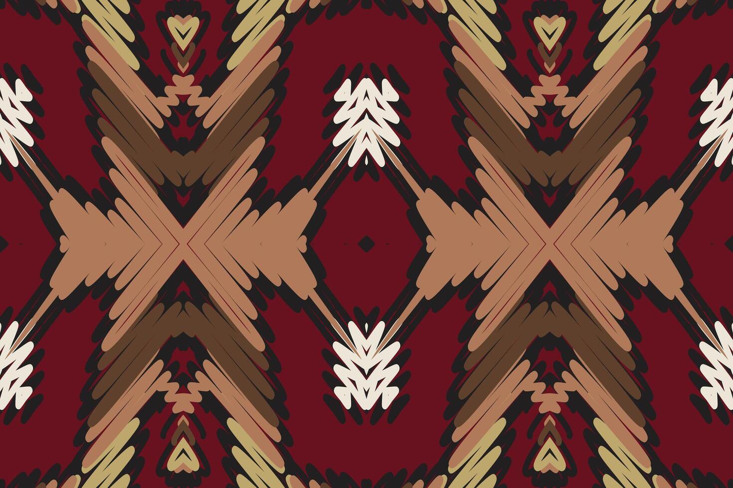 Punjabi Pattern Seamless Bandana print silk Motif embroidery, Ikat embroidery Design for Print indigenous art aboriginal art pattern floral kurti mughal border vector