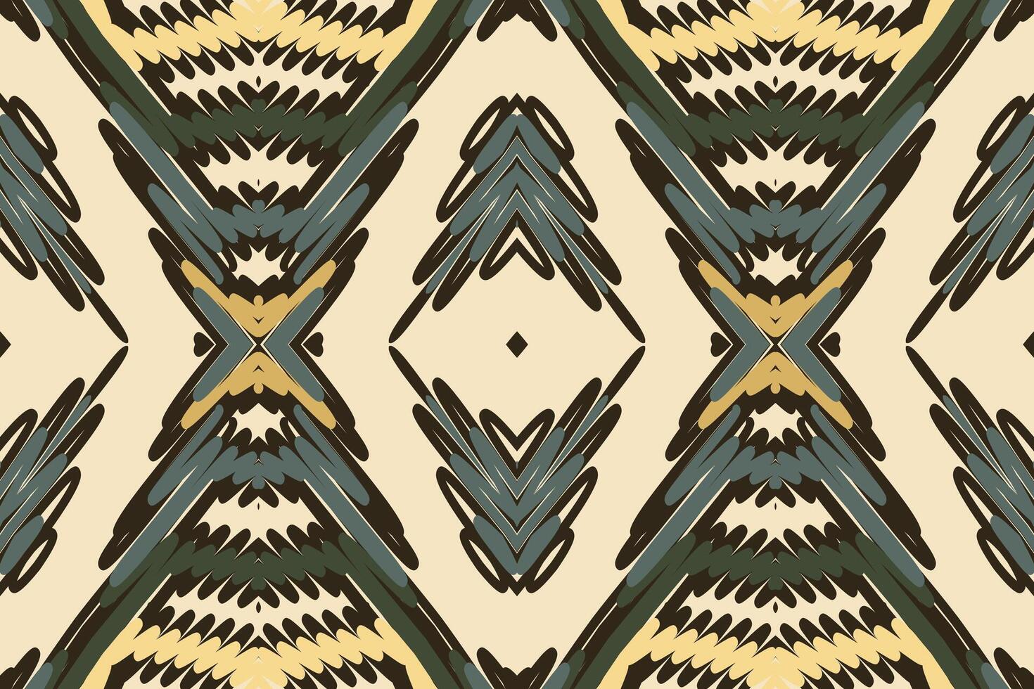Punjabi Pattern Seamless Mughal architecture Motif embroidery, Ikat embroidery Design for Print Texture fabric saree sari carpet. kurta patola saree vector