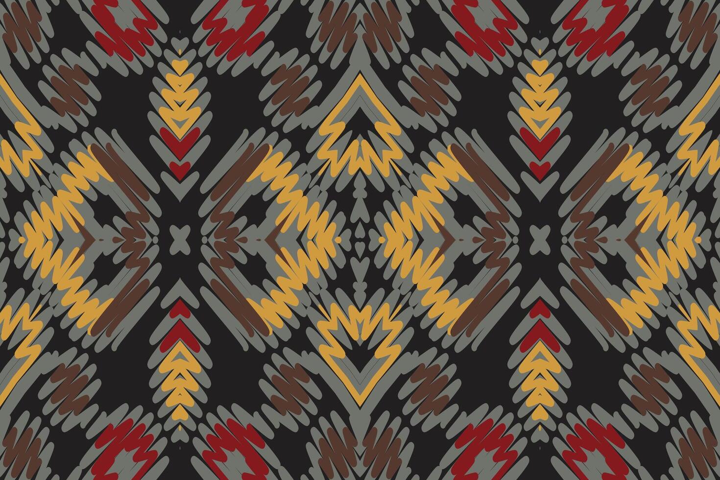 Churidar Pattern Seamless Mughal architecture Motif embroidery, Ikat embroidery Design for Print figure tribal ink on cloth patola sari vector