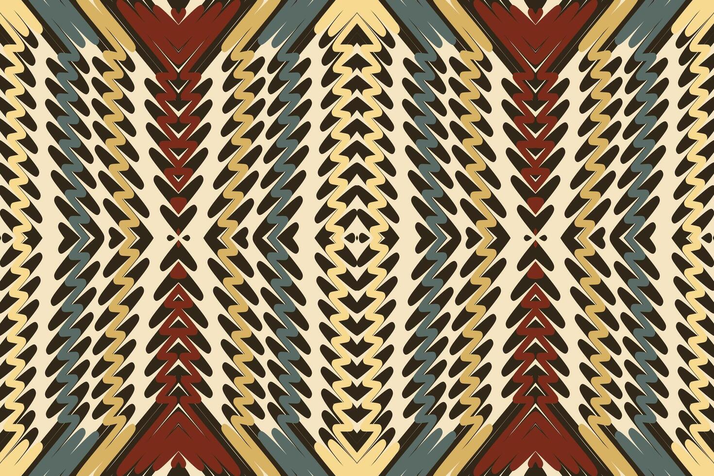 Motif folklore pattern Seamless Bandana print silk Motif embroidery, Ikat embroidery Design for Print indonesian batik motif embroidery native american kurta mughal design vector