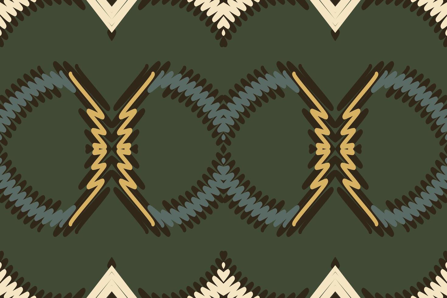 Motif folklore pattern Seamless Bandana print silk Motif embroidery, Ikat embroidery Design for Print egyptian pattern tibetan mandala bandanna vector