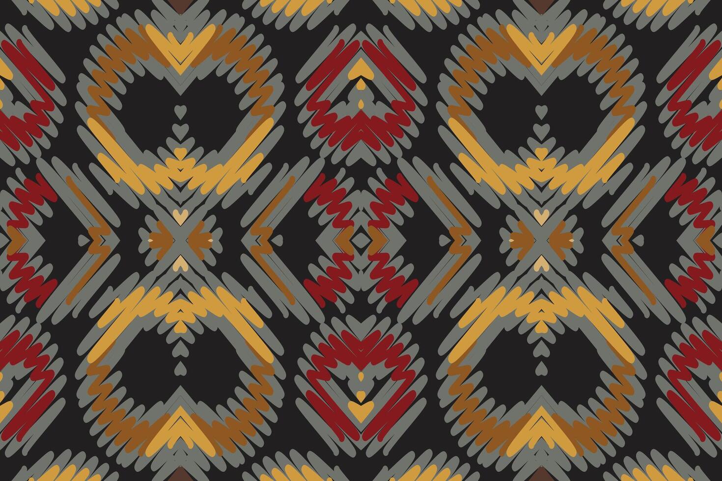 Silk fabric Patola sari Pattern Seamless Bandana print silk Motif embroidery, Ikat embroidery Design for Print border embroidery ancient egypt vector