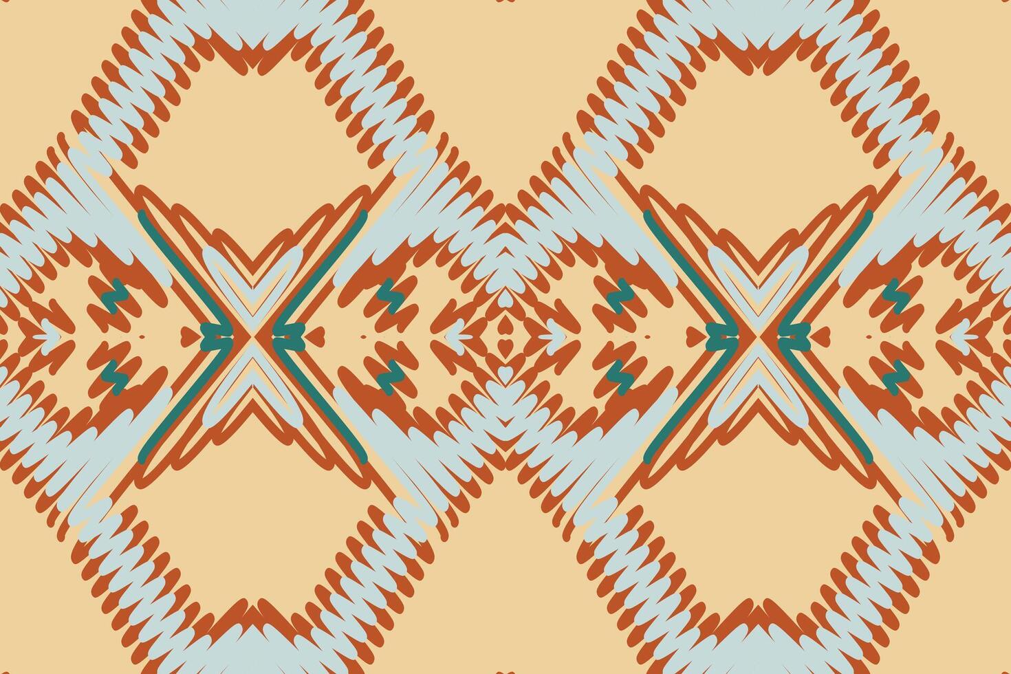 Nordic pattern Seamless Mughal architecture Motif embroidery, Ikat embroidery Design for Print tie dyeing pillowcase sambal puri kurti mughal architecture vector