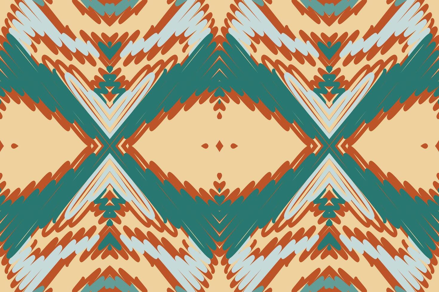 Nordic pattern Seamless Mughal architecture Motif embroidery, Ikat embroidery Design for Print kurta pattern mughal motifs tapestry pattern floral repeat vector