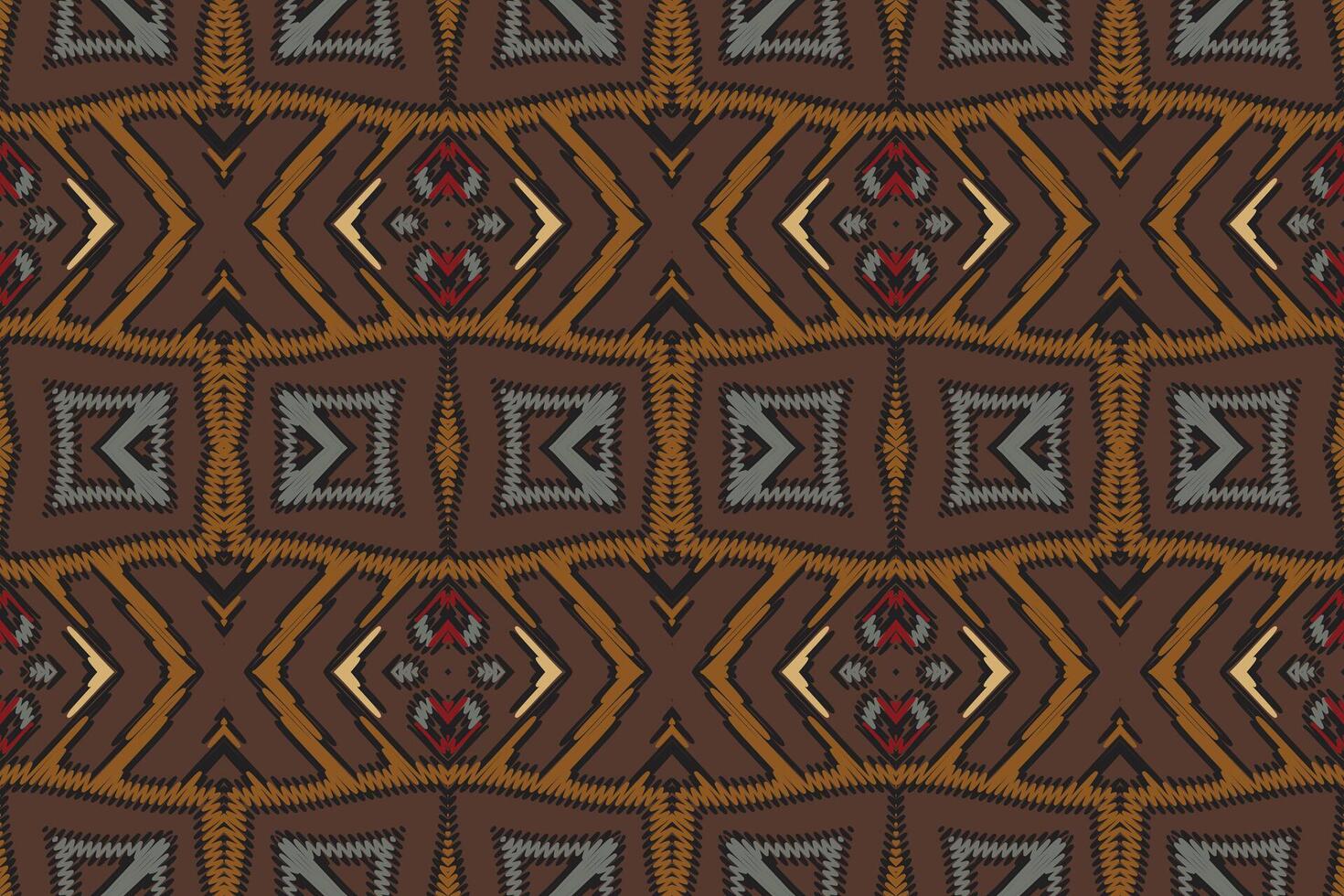 Navajo pattern Seamless Mughal architecture Motif embroidery, Ikat embroidery Design for Print scandinavian pattern saree ethnic nativity gypsy pattern vector