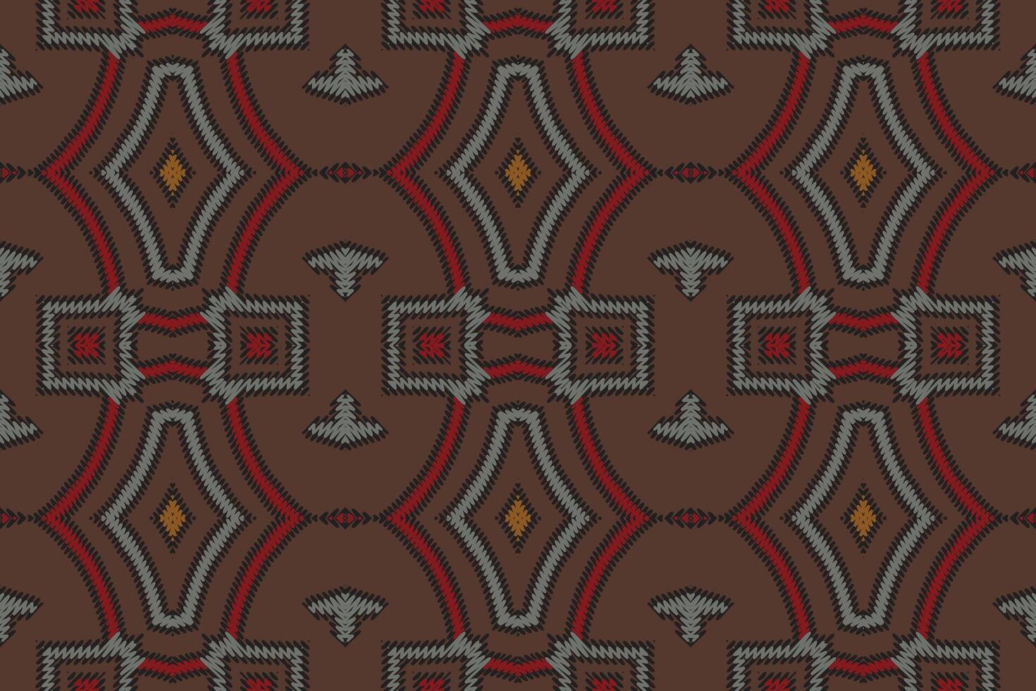 Navajo pattern Seamless Mughal architecture Motif embroidery, Ikat embroidery Design for Print figure tribal ink on cloth patola sari vector