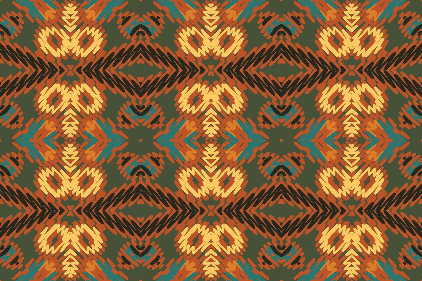 Baroque pattern Seamless Native American, Motif embroidery, Ikat embroidery Design for Print indonesian batik motif embroidery native american kurta mughal design vector