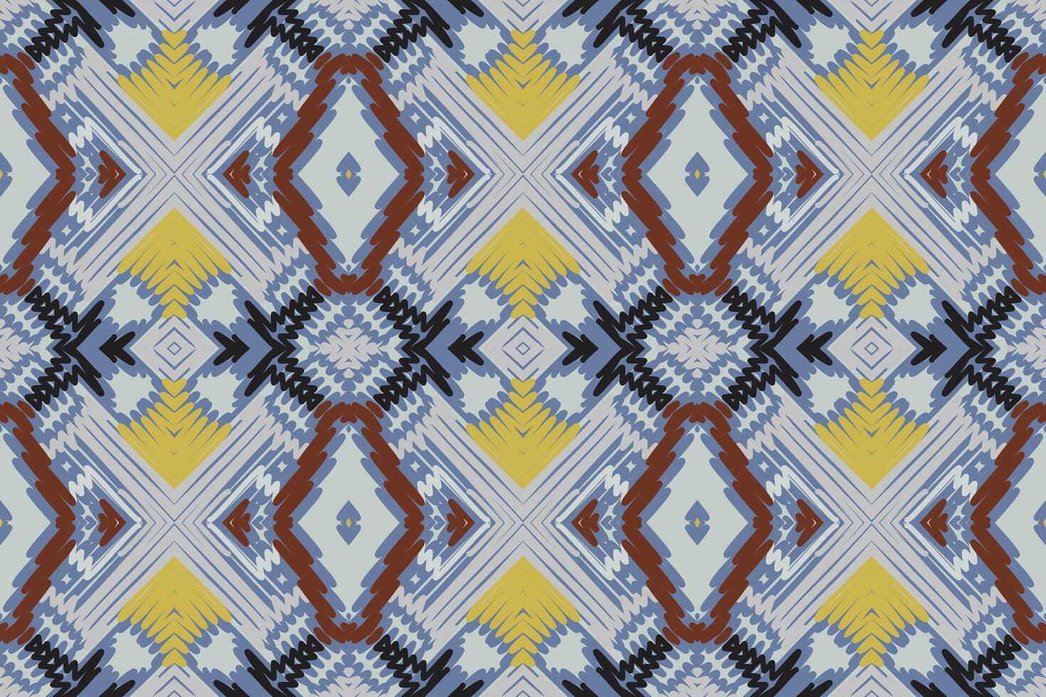 Baroque pattern Seamless Native American, Motif embroidery, Ikat embroidery Design for Print pattern vintage flower folk navajo patchwork pattern vector