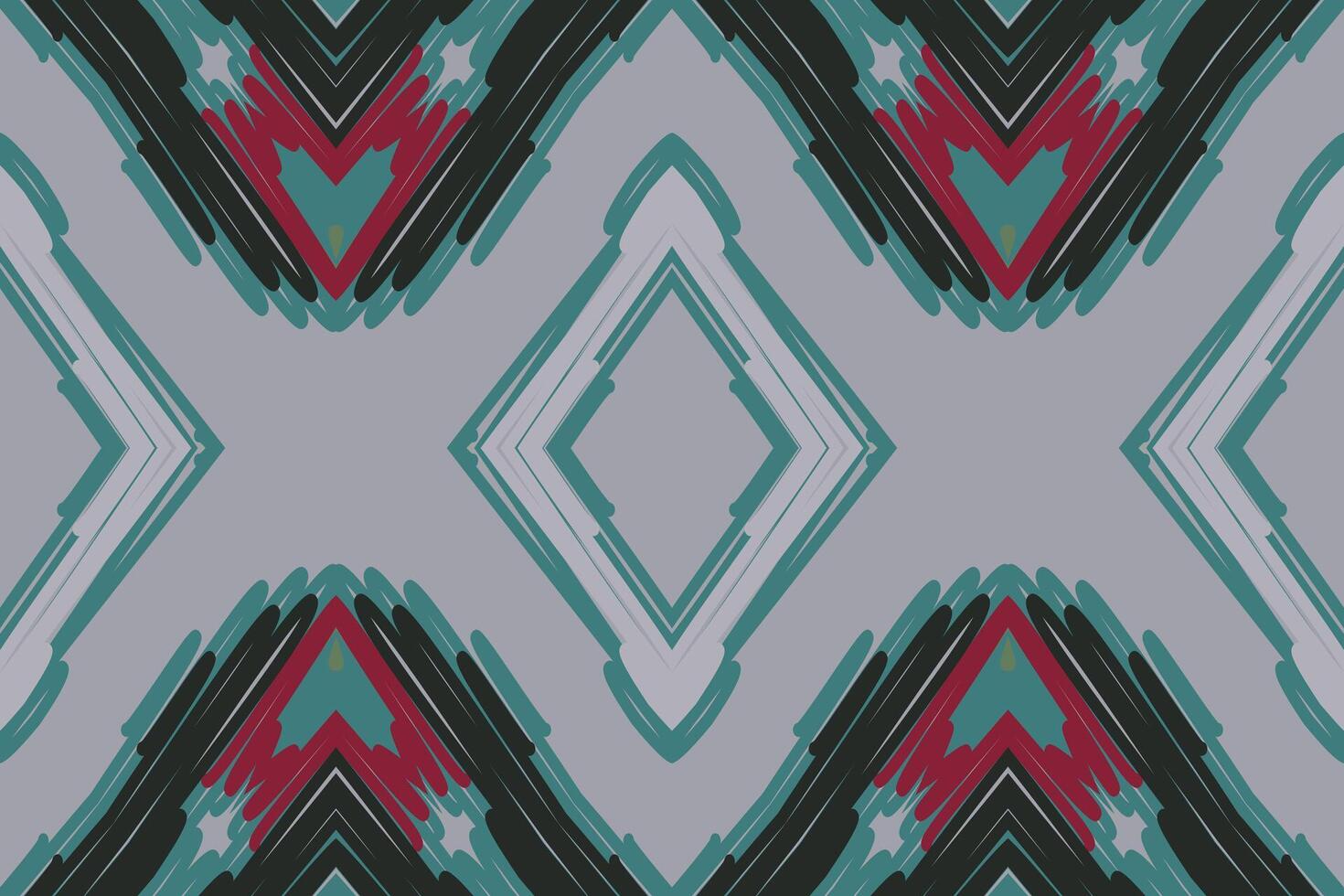 Dupatta pattern Seamless Bandana print silk Motif embroidery, Ikat embroidery Design for Print tapestry floral kimono repeat pattern lacing spanish motif vector