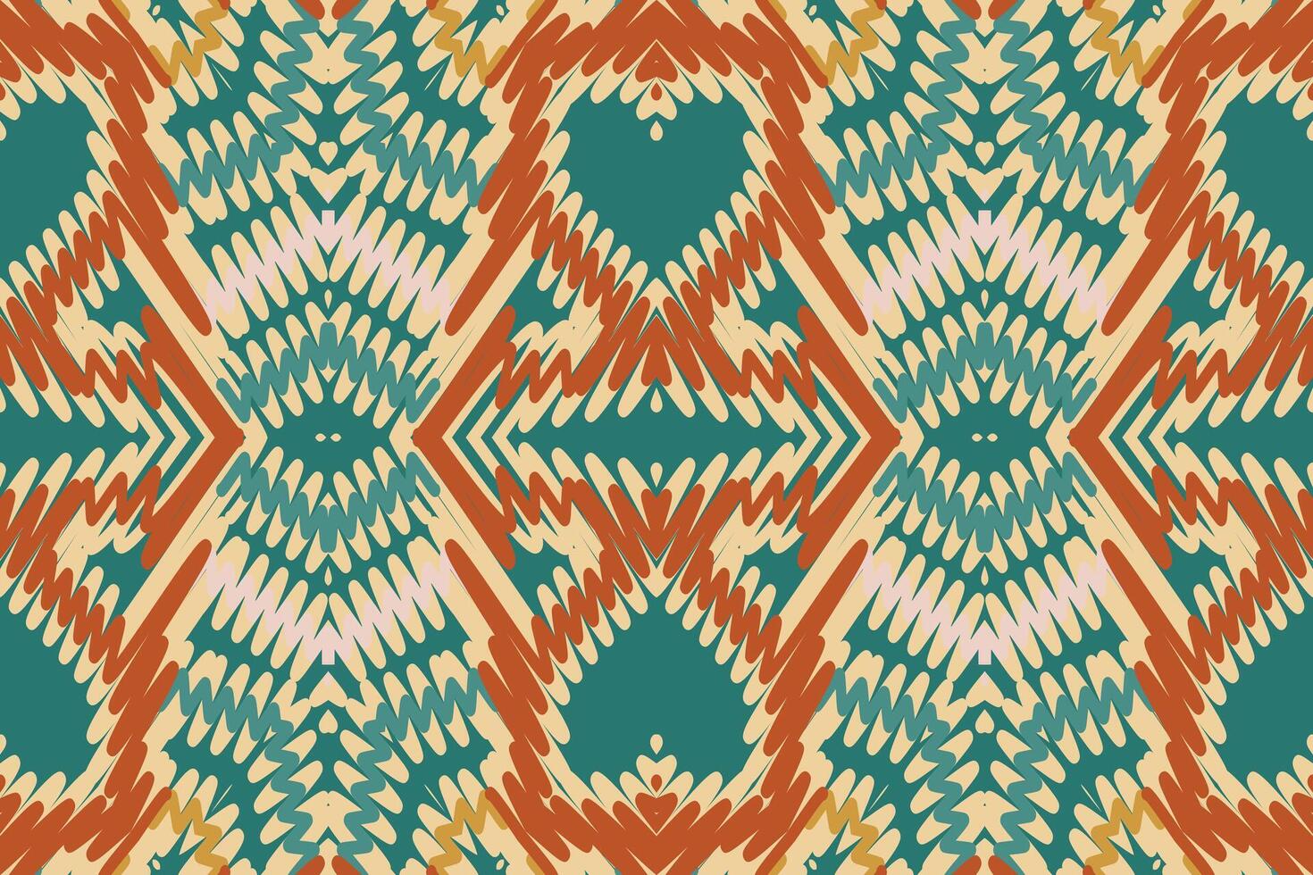 Dupatta pattern Seamless Scandinavian pattern Motif embroidery, Ikat embroidery Design for Print pattern vintage flower folk navajo patchwork pattern vector