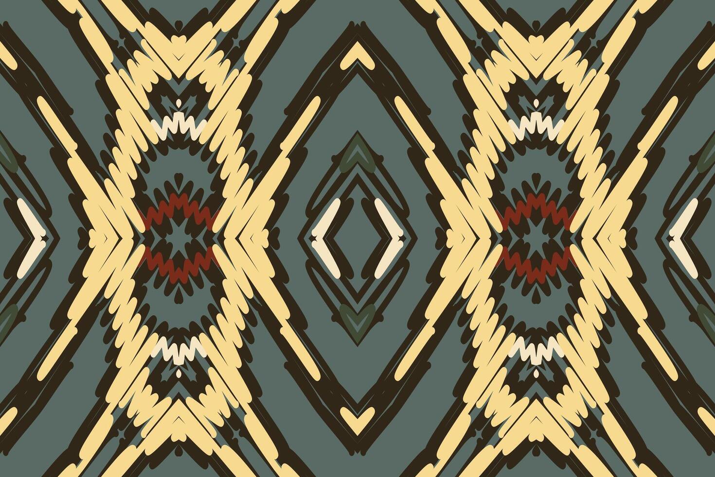 Ancient patterns Seamless Bandana print silk Motif embroidery, Ikat embroidery Design for Print egyptian pattern tibetan mandala bandanna vector