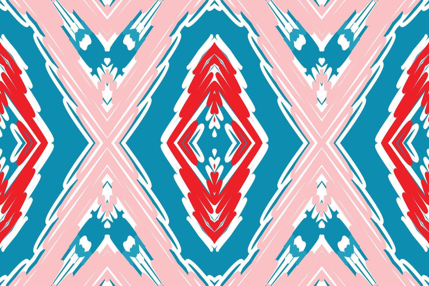 Ancient patterns Seamless Bandana print silk Motif embroidery, Ikat embroidery Design for Print figure tribal ink on cloth patola sari vector
