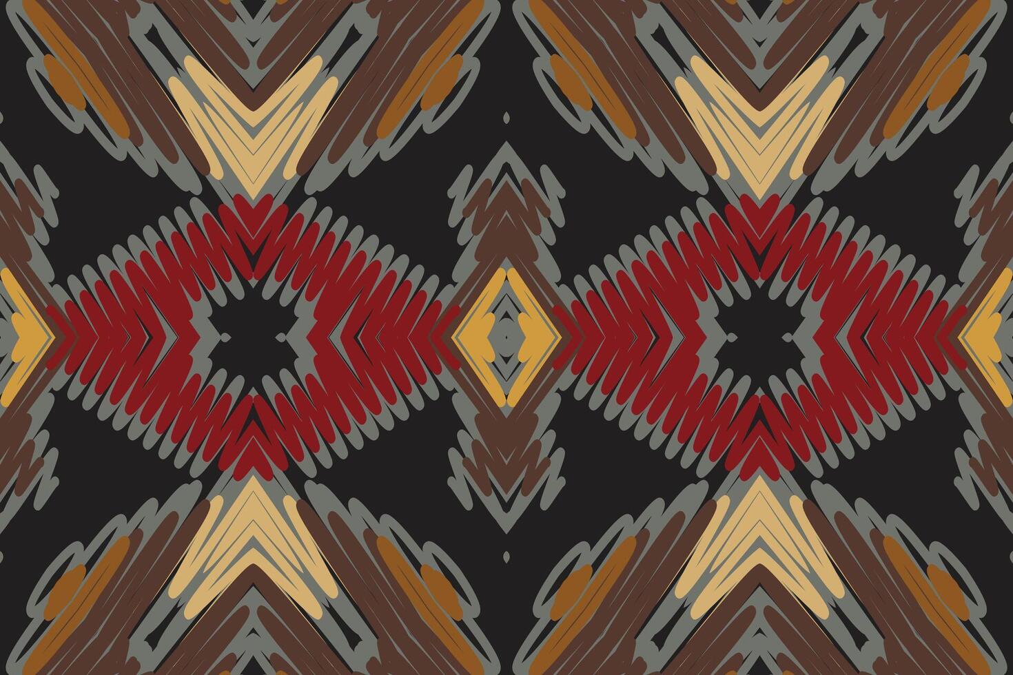 Ancient patterns Seamless Scandinavian pattern Motif embroidery, Ikat embroidery Design for Print figure tribal ink on cloth patola sari vector