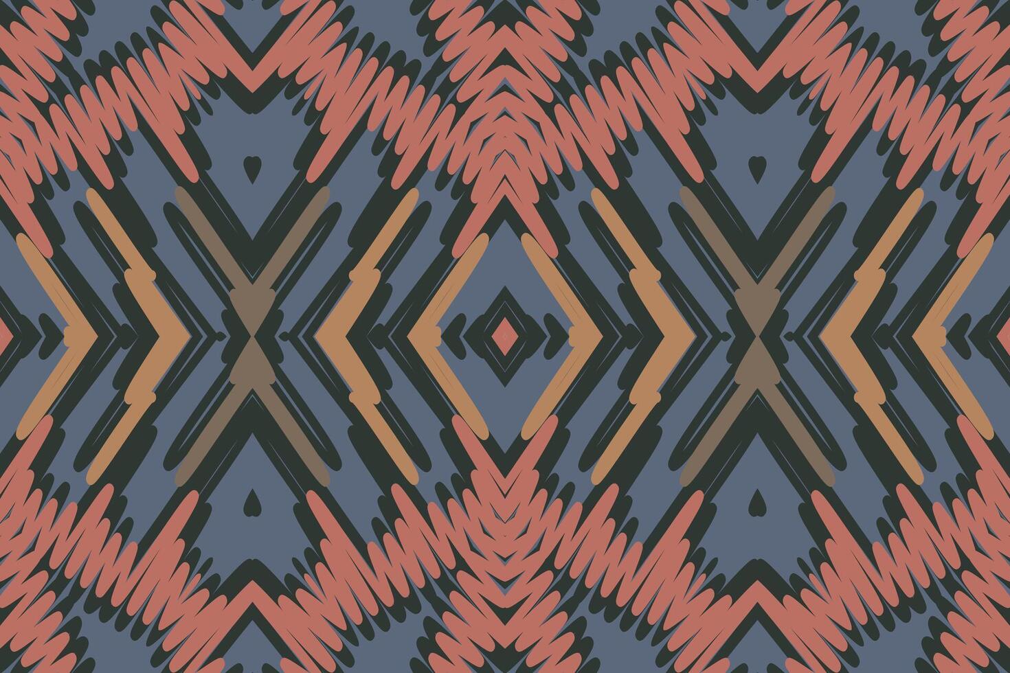 Bukhara pattern Seamless Bandana print silk Motif embroidery, Ikat embroidery Design for Print egyptian pattern tibetan mandala bandanna vector