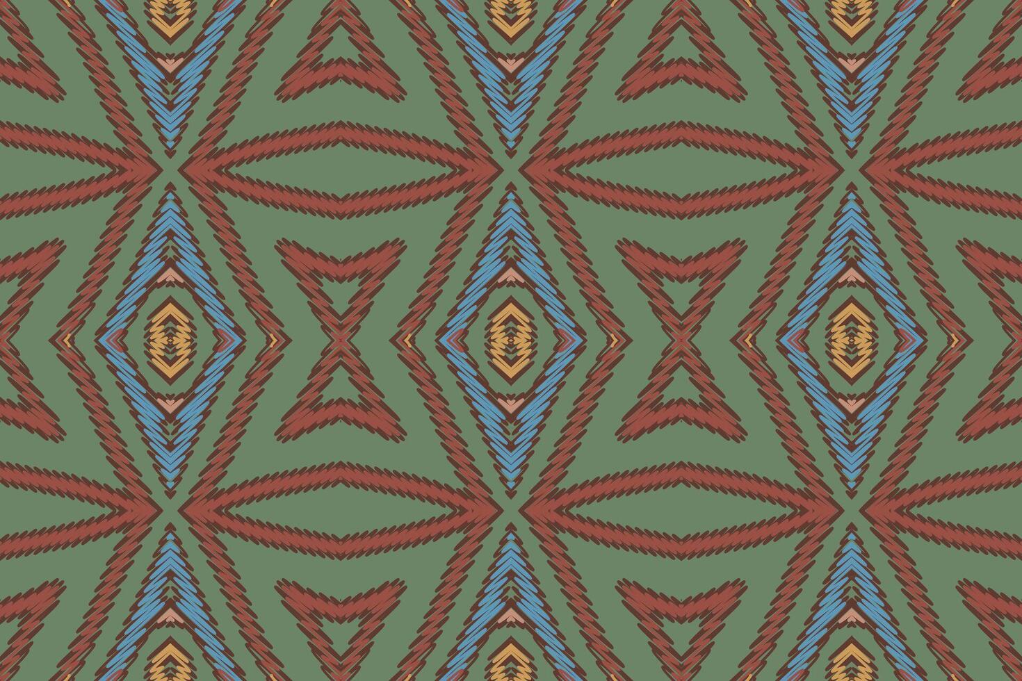 Fashion pattern Seamless Mughal architecture Motif embroidery, Ikat embroidery Design for Print tapestry floral kimono repeat pattern lacing spanish motif vector