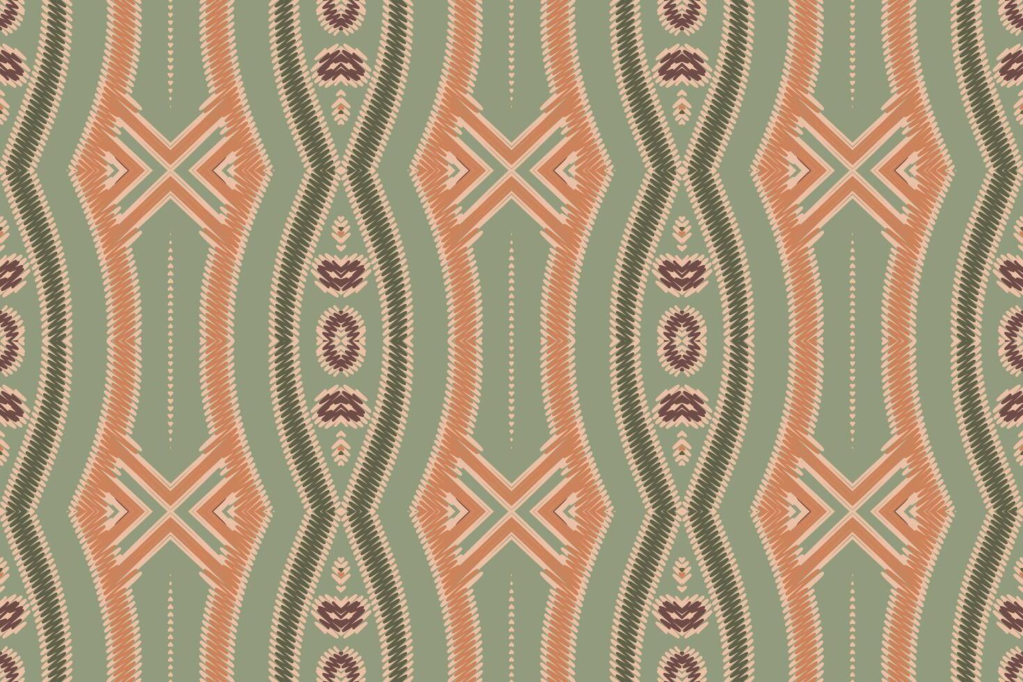 Fashion pattern Seamless Mughal architecture Motif embroidery, Ikat embroidery Design for Print endless arabesque cloth dupatta shawl bandana print silk kurta men vector
