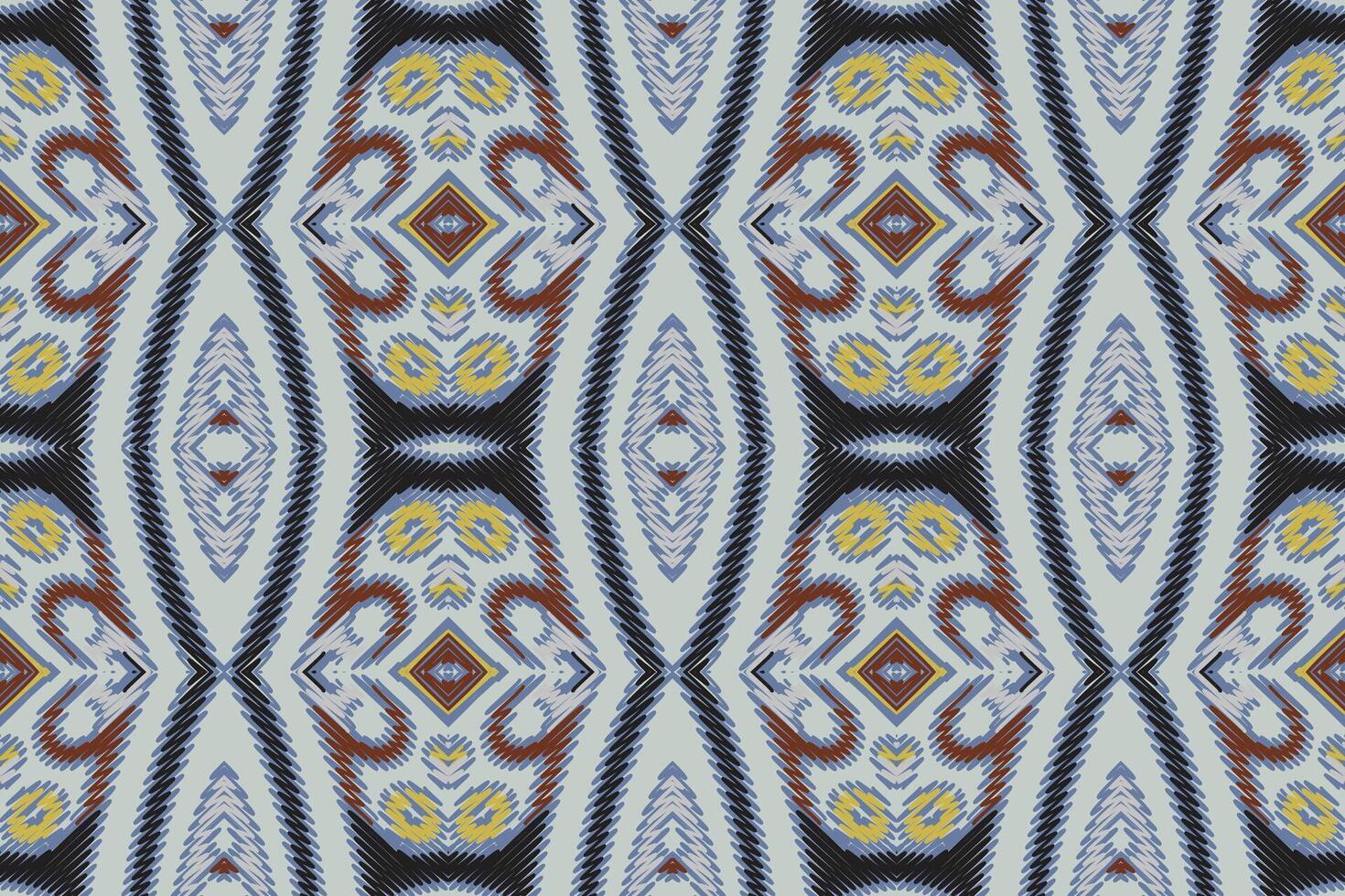 Tissue Dupatta Seamless Bandana print silk Motif embroidery, Ikat embroidery Design for Print egyptian pattern tibetan mandala bandanna vector
