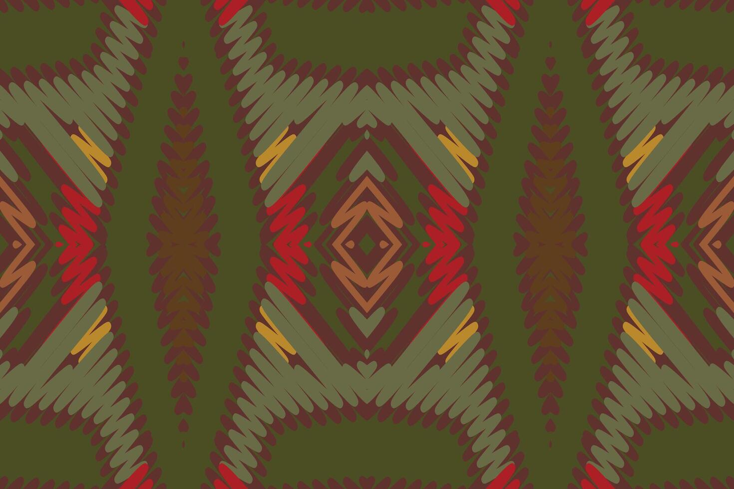 Kilim Pattern Seamless Mughal architecture Motif embroidery, Ikat embroidery Design for Print endless arabesque cloth dupatta shawl bandana print silk kurta men vector