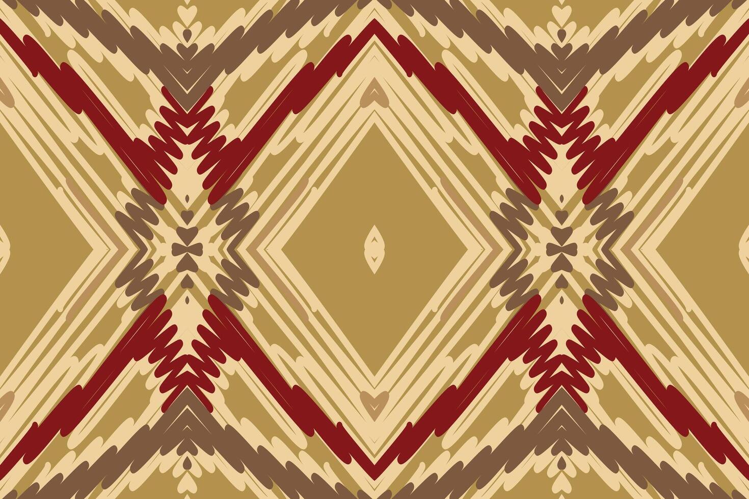 Kilim Pattern Seamless Mughal architecture Motif embroidery, Ikat embroidery Design for Print egyptian pattern tibetan mandala bandanna vector
