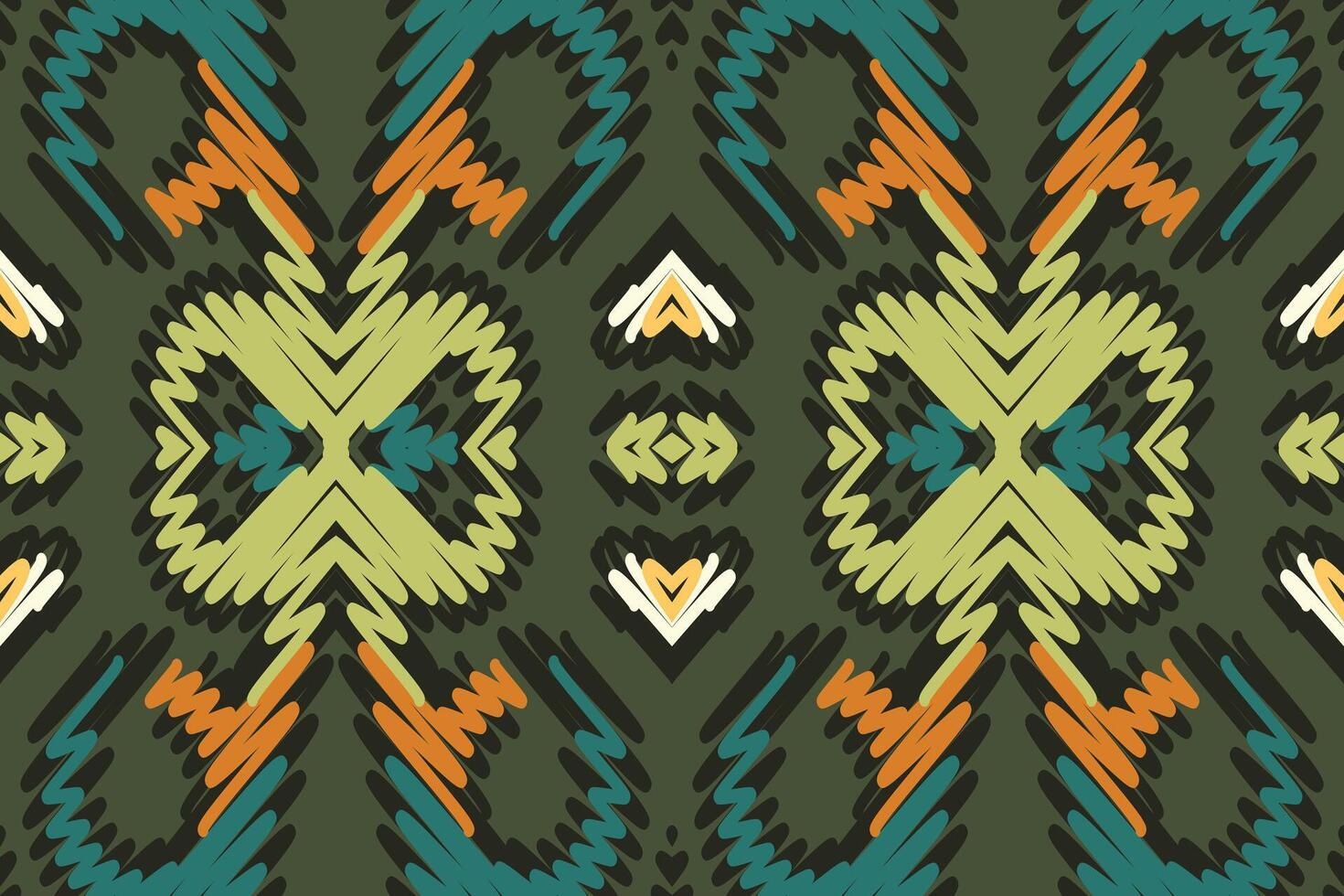 Kilim Pattern Seamless Scandinavian pattern Motif embroidery, Ikat embroidery Design for Print australian curtain pattern geometric pillow model kurti mughal flowers vector