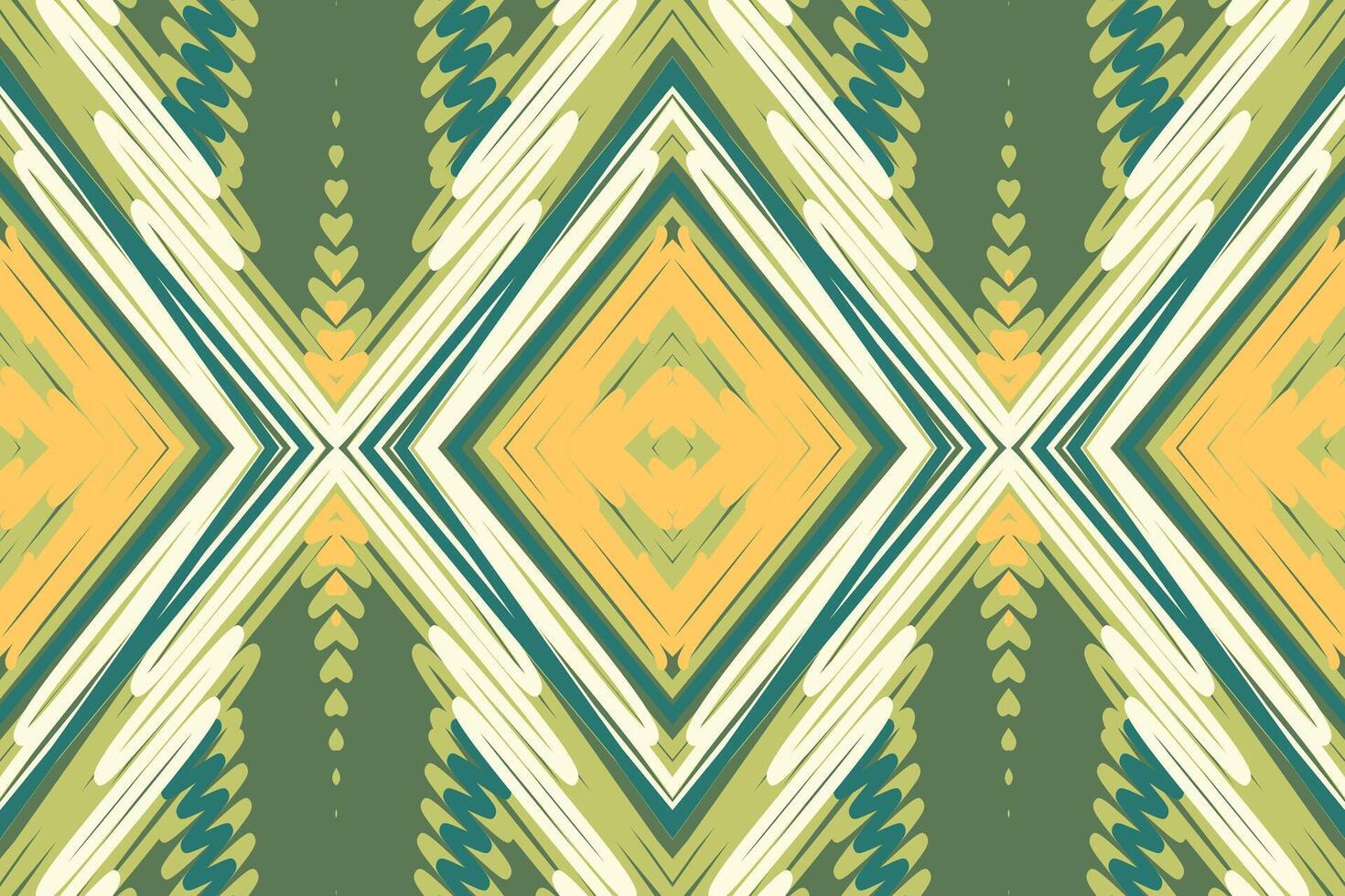 Dupatta Pattern Seamless Native American, Motif embroidery, Ikat embroidery Design for Print tie dyeing pillowcase sambal puri kurti mughal architecture vector