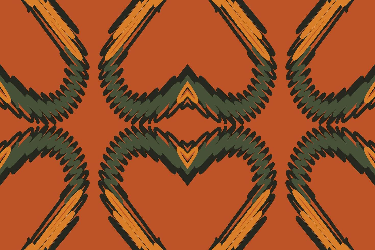 Dupatta Pattern Seamless Bandana print silk Motif embroidery, Ikat embroidery Design for Print indigenous art aboriginal art pattern floral kurti mughal border vector