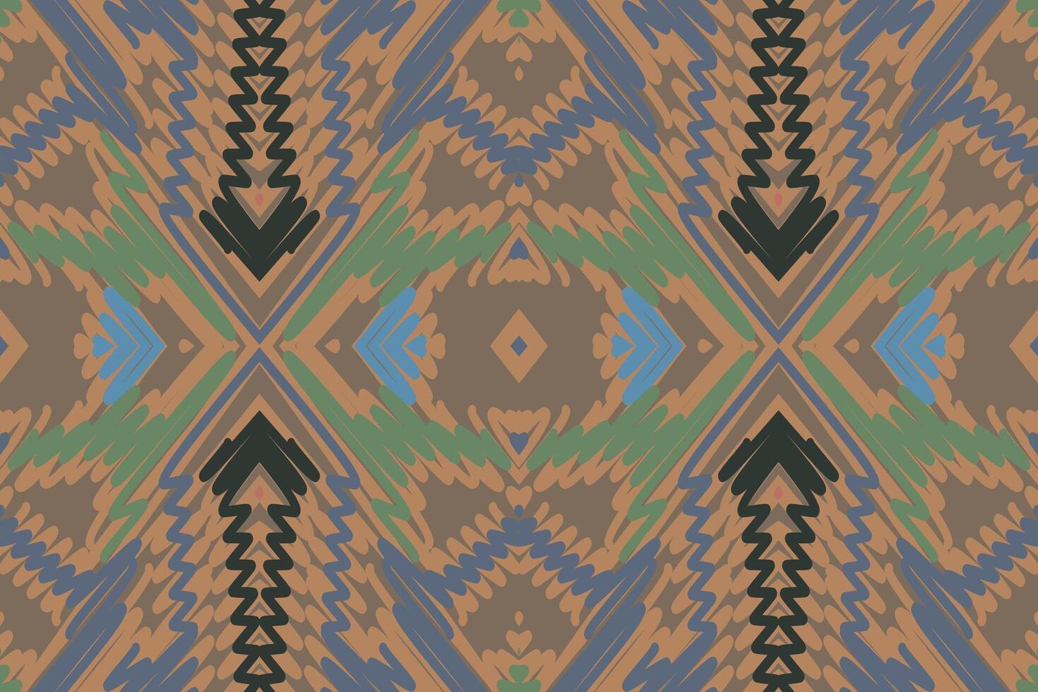 Salwar Pattern Seamless Mughal architecture Motif embroidery, Ikat embroidery Design for Print indonesian batik motif embroidery native american kurta mughal design vector