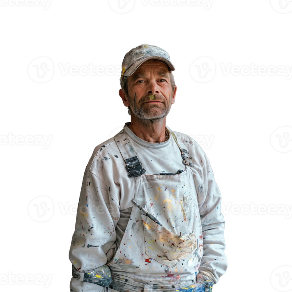 A Labor construction worker, isolated on transparent background png
