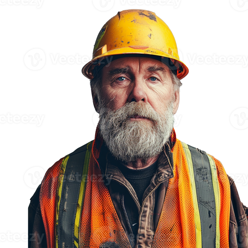 A Labor construction worker, isolated on transparent background png
