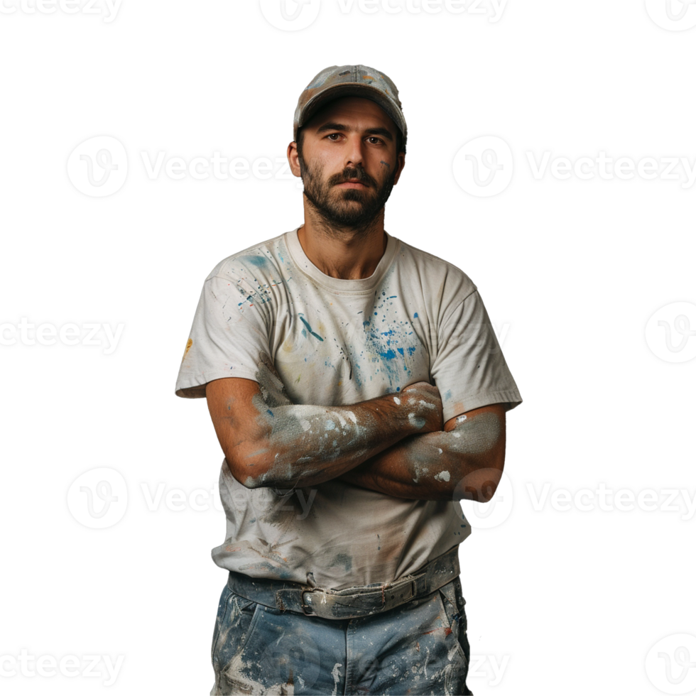 A Labor construction worker, isolated on transparent background png