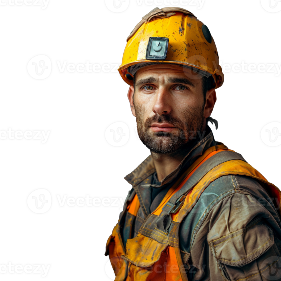 A Labor construction worker, isolated on transparent background png