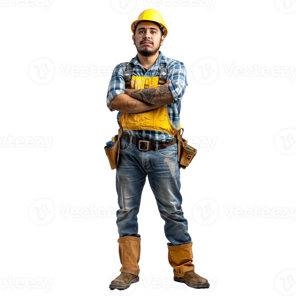 A Labor construction worker, isolated on transparent background png