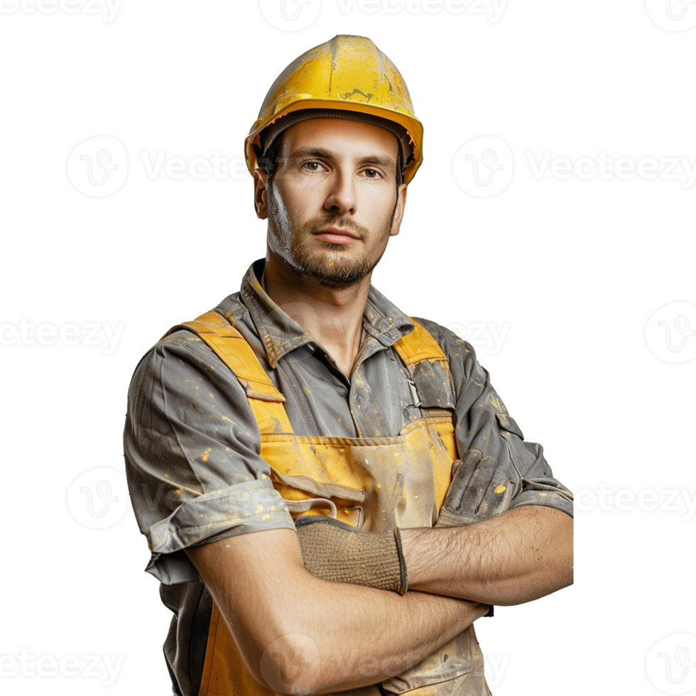 A Labor construction worker, isolated on transparent background png