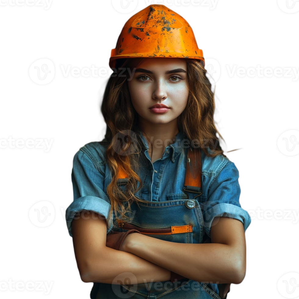 A Labor construction worker, isolated on transparent background png