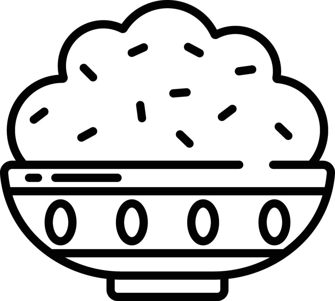 Phirni outline illustration vector