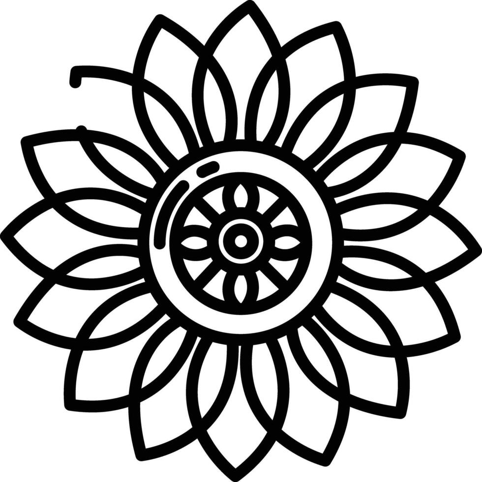 Kolam outline illustration vector