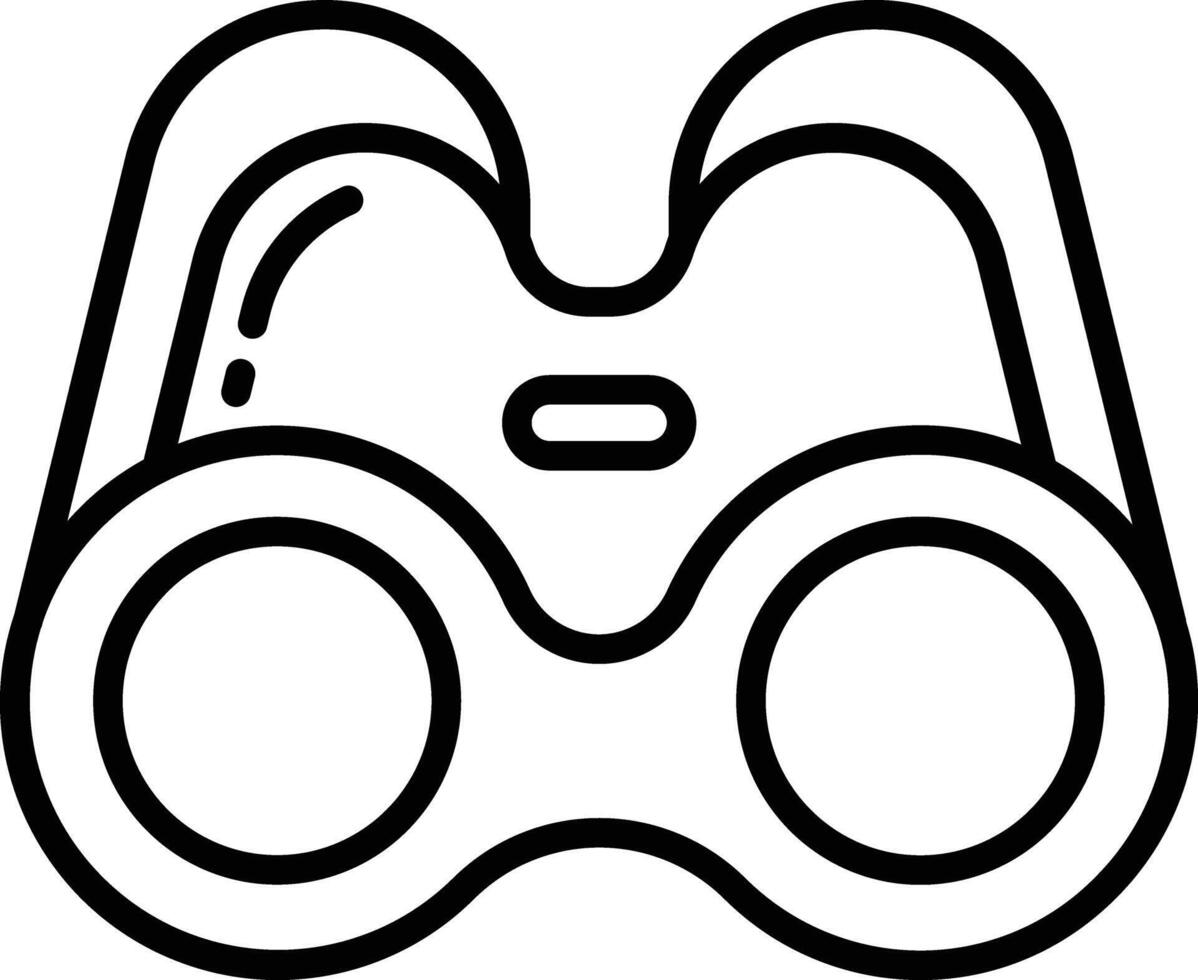 Binoculars outline illustration vector