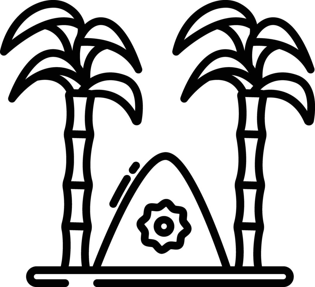 pongal puja outline illustration vector