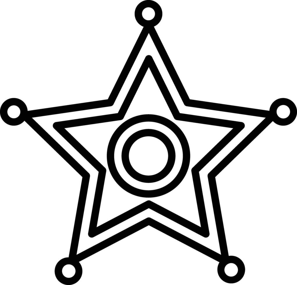 Sheriff outline illustration vector