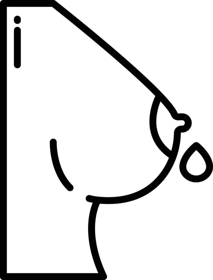 Breast Milk outline illustration vector