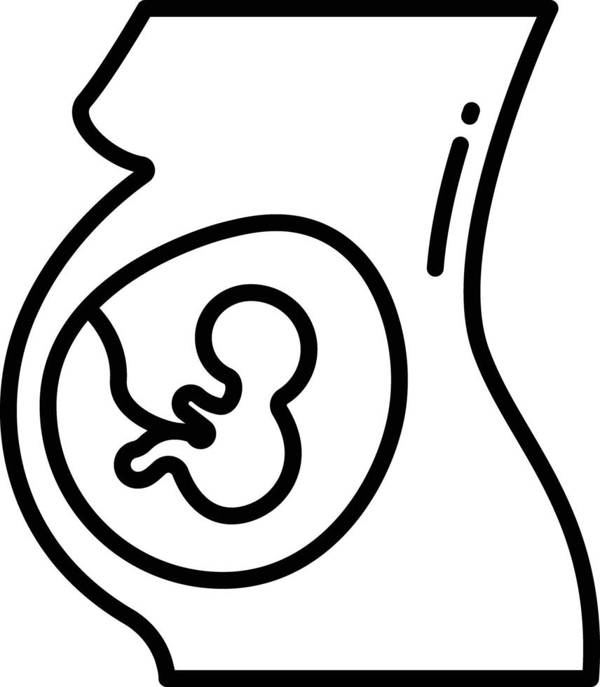 Baby Rotation outline illustration vector