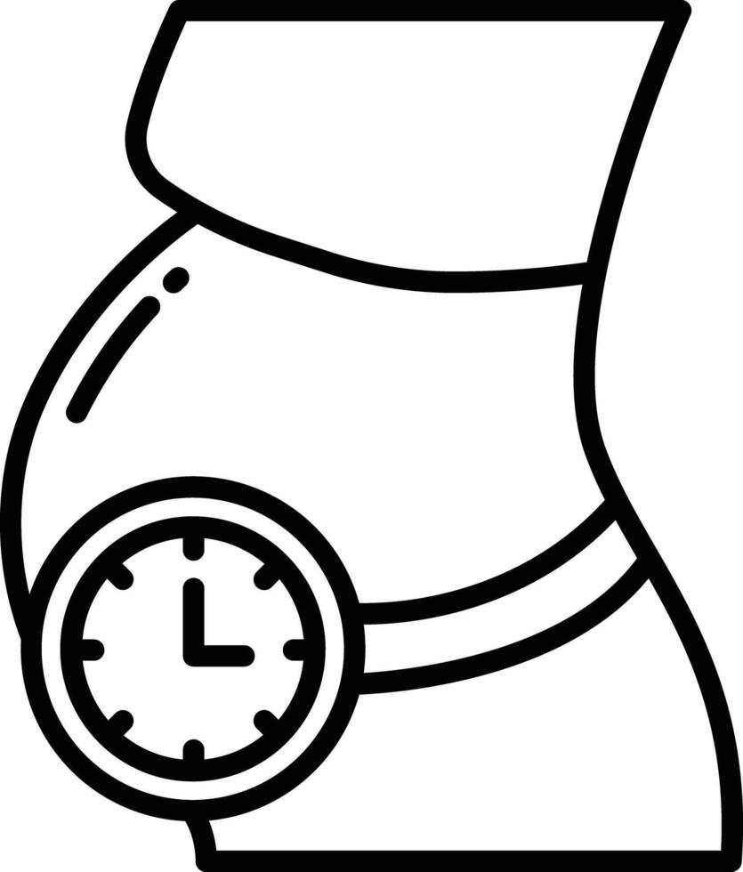 Delivery time outline illustration vector