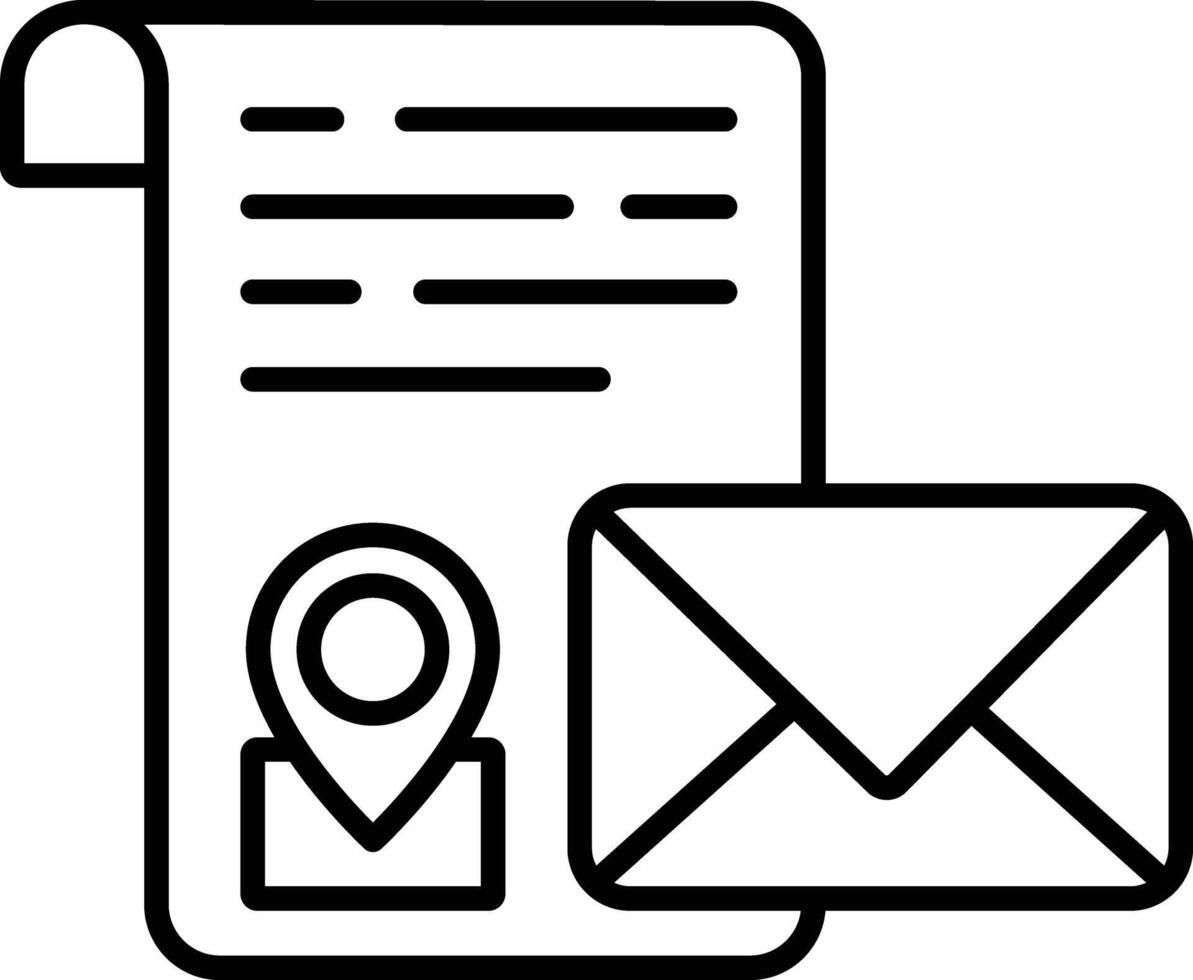 Letter outline illustration vector