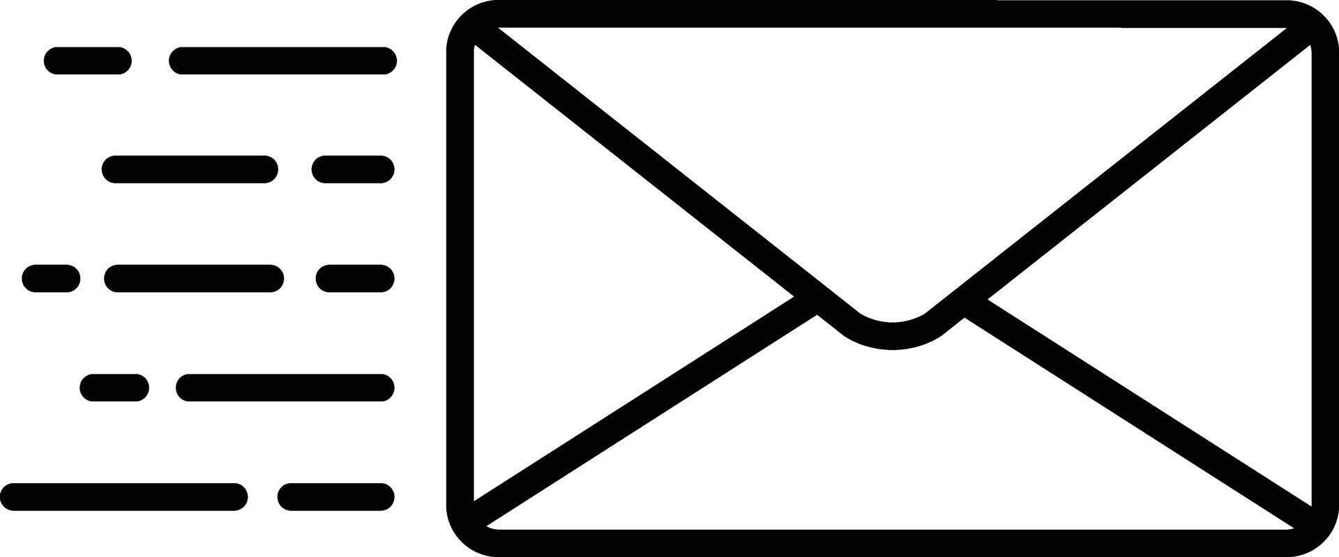 Mail Express outline illustration vector