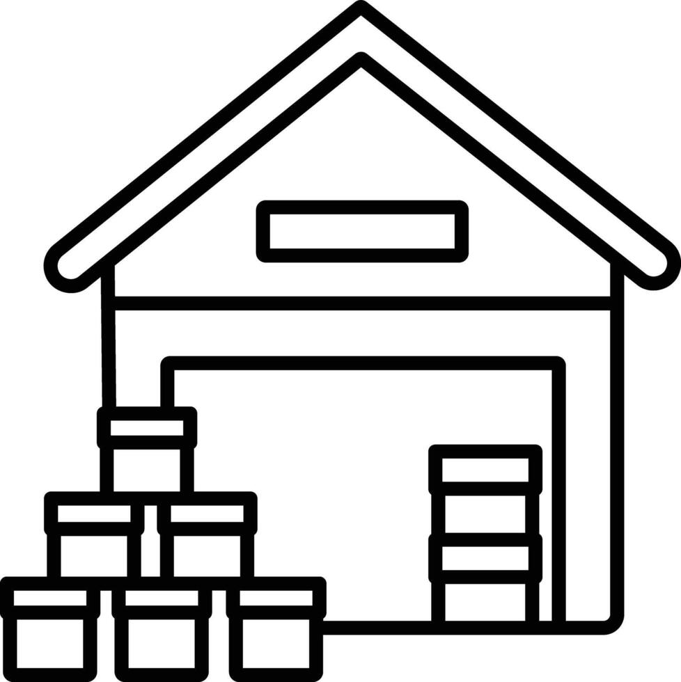 wearhouse outline illustration vector