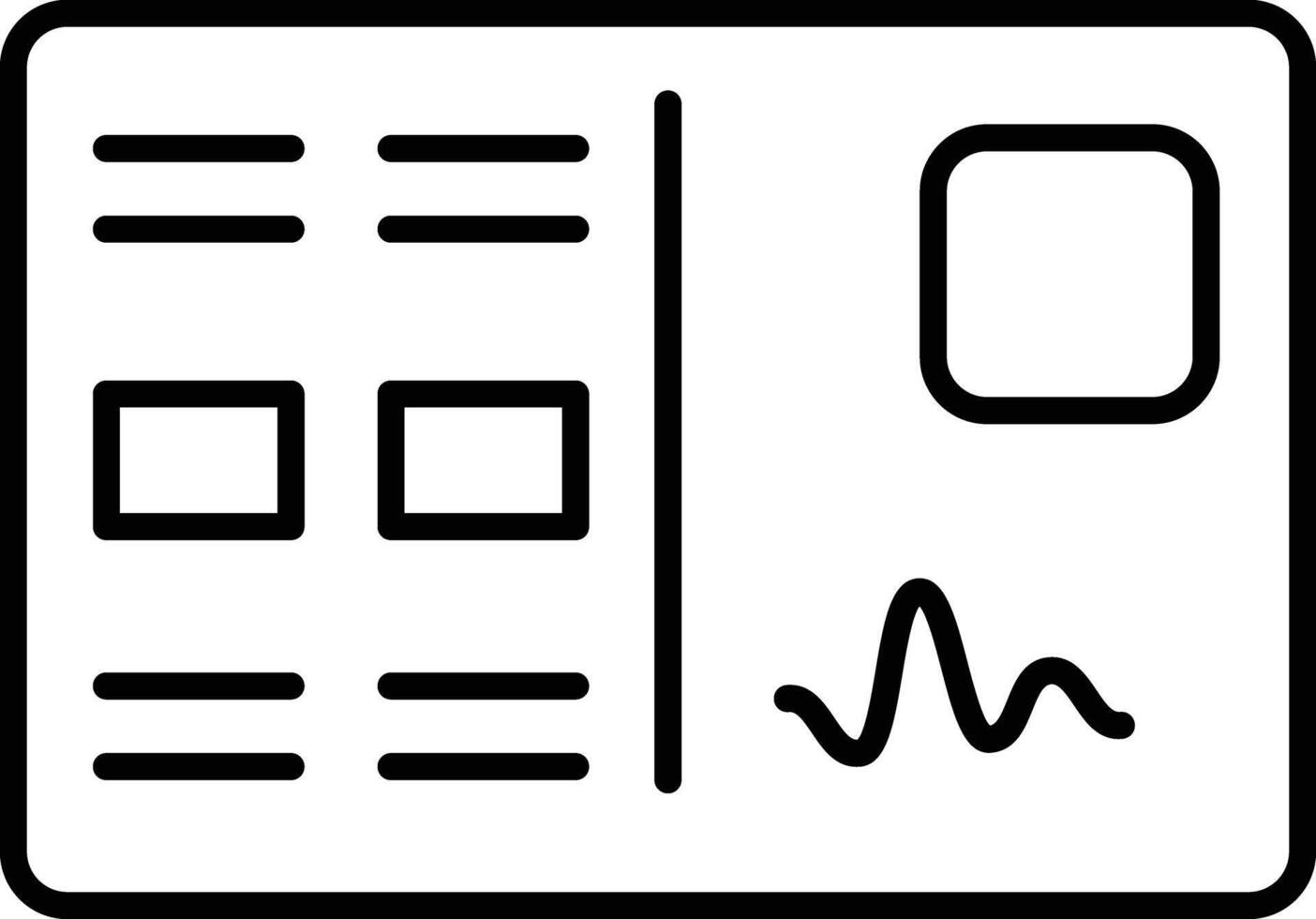 Portable Printer outline illustration vector