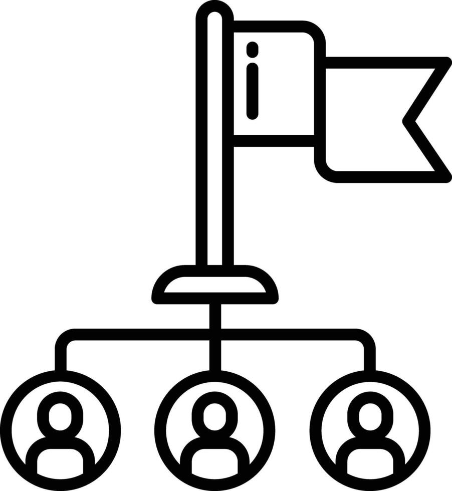 Flag outline illustration vector