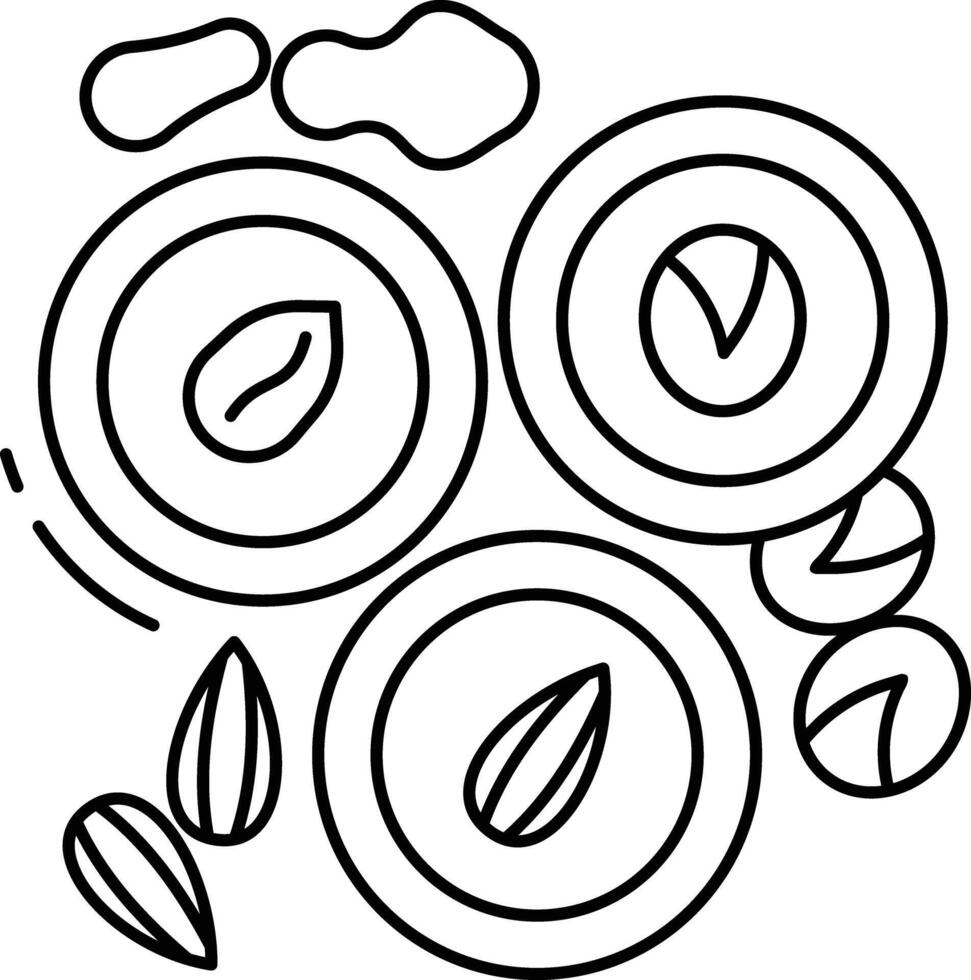 nut butter outline illustration vector