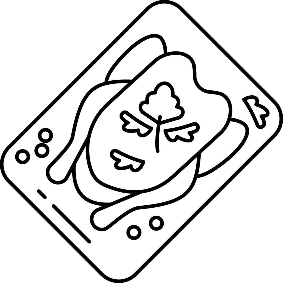 turkey outline illustration vector