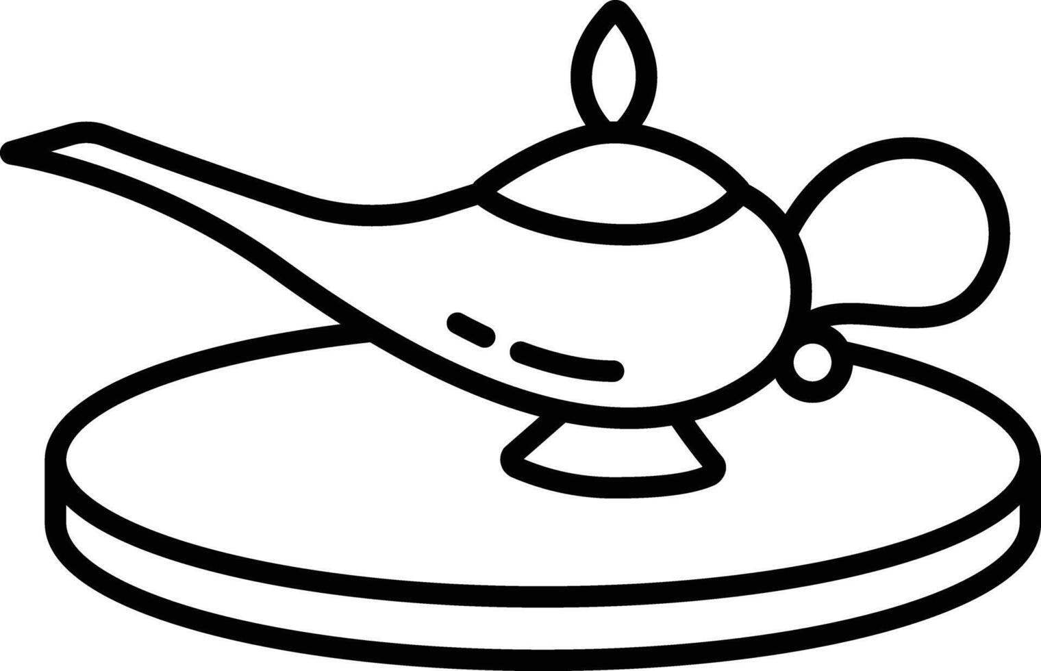 Magic Lamp outline illustration vector
